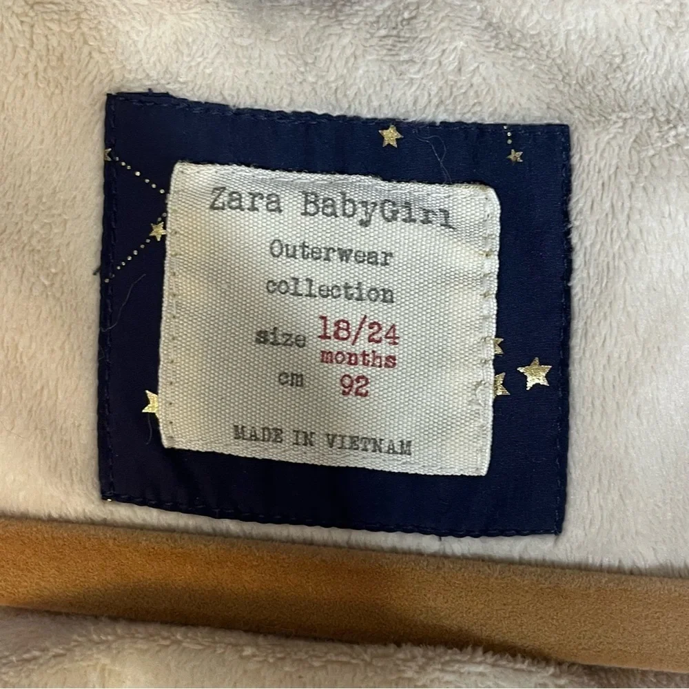 Zara Baby Constellation Blue Jacket Stars Size